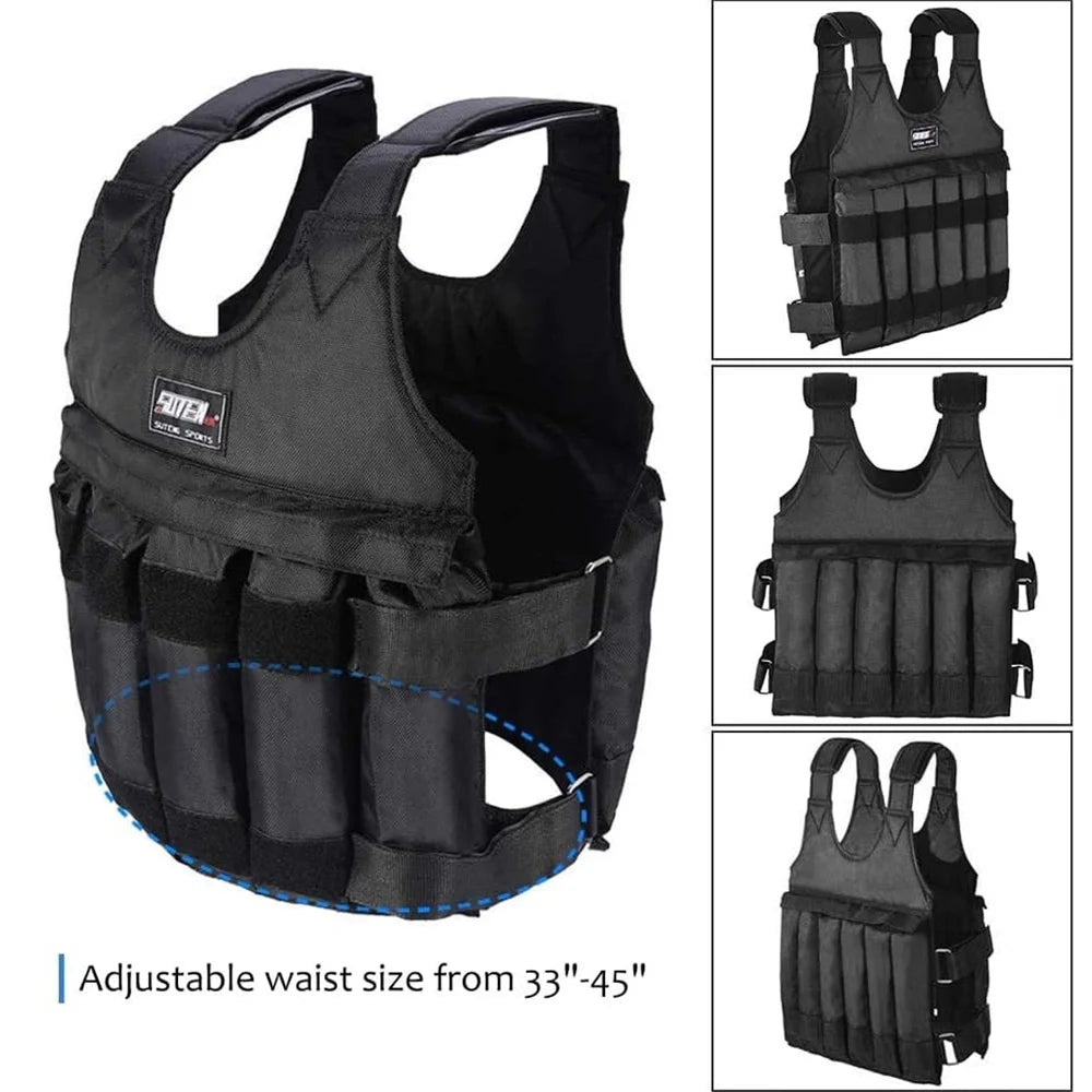 Adjustable Weightless Vest, 0-44 Lbs Weightless Vest for Men Workout, Fitness Weightless Vest Running Vest for Men Women, Strength Training Workout Equipment for Training Running Jogging(No Weights)