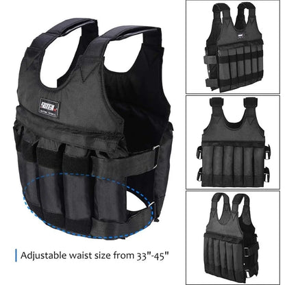 Adjustable Weightless Vest, 0-44 Lbs Weightless Vest for Men Workout, Fitness Weightless Vest Running Vest for Men Women, Strength Training Workout Equipment for Training Running Jogging(No Weights)