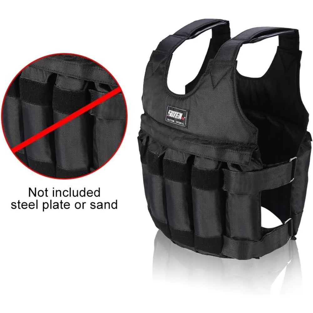 Adjustable Weightless Vest, 0-44 Lbs Weightless Vest for Men Workout, Fitness Weightless Vest Running Vest for Men Women, Strength Training Workout Equipment for Training Running Jogging(No Weights)