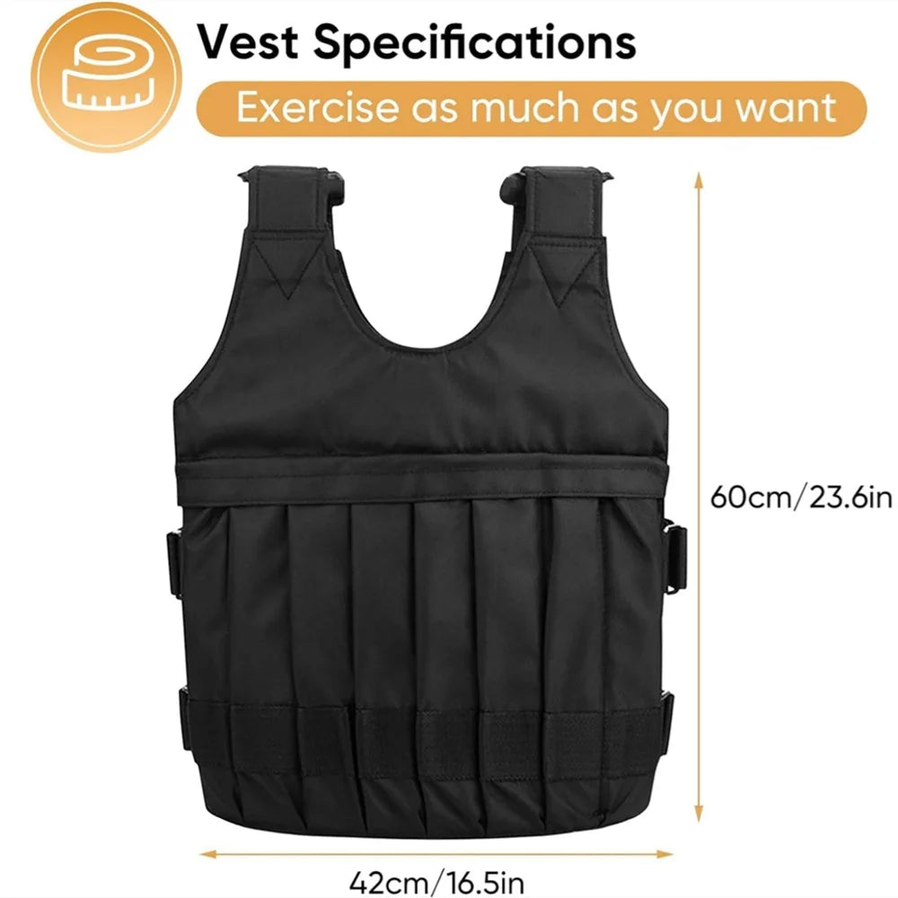 Adjustable Weightless Vest, 0-44 Lbs Weightless Vest for Men Workout, Fitness Weightless Vest Running Vest for Men Women, Strength Training Workout Equipment for Training Running Jogging(No Weights)