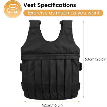 Adjustable Weightless Vest, 0-44 Lbs Weightless Vest for Men Workout, Fitness Weightless Vest Running Vest for Men Women, Strength Training Workout Equipment for Training Running Jogging(No Weights)