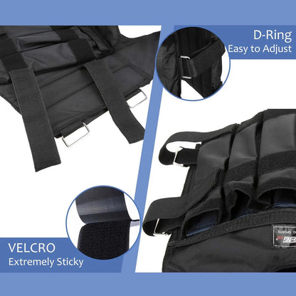 Adjustable Weightless Vest, 0-44 Lbs Weightless Vest for Men Workout, Fitness Weightless Vest Running Vest for Men Women, Strength Training Workout Equipment for Training Running Jogging(No Weights)