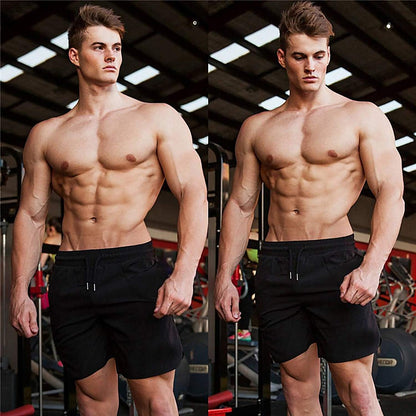Mens 7" Gym Workout Shorts Training Bodybuilding Short Pants Zipper Pockets